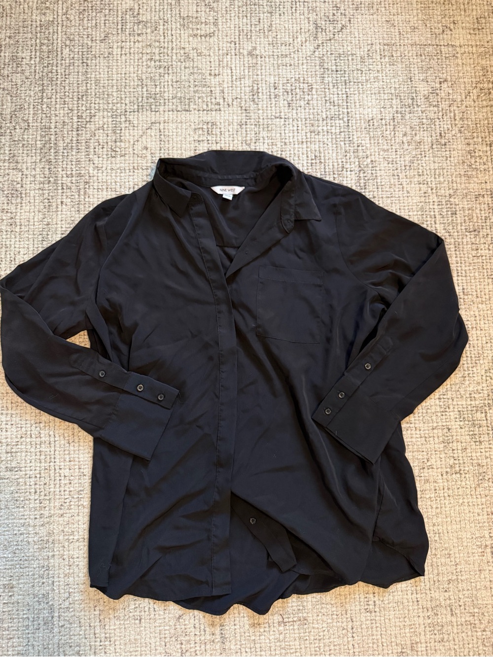 Nine West Black Button-Front Women's Shirt